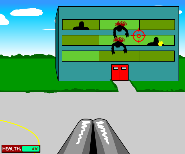 Kindergarten Killer (Browser) screenshot: Picking off snipers.