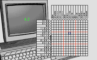 PicrossST: AC 2008 Edition (Atari ST) screenshot: Starting out on a random field.