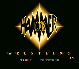 Hammerlock Wrestling (SNES) screenshot: Title screen