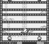 Spanky's Quest (Game Boy) screenshot: The baddies climb upward, just like you