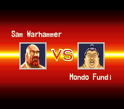 Hammerlock Wrestling (SNES) screenshot: Before the match