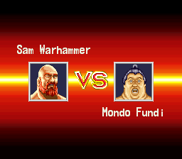 Screenshot of Hammerlock Wrestling (SNES, 1994) - MobyGames