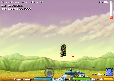 Heli Attack 2 (Browser) screenshot: You can also use a jet-pack!
