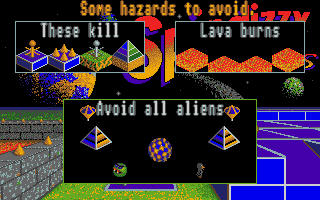 Spindizzy Worlds (Amiga) screenshot: Dangers