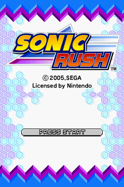 Sonic Rush (Nintendo DS) screenshot: Title