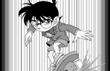 Meitantei Conan: Majutsushi no Chōsenjō! (WonderSwan) screenshot: To the rescue!