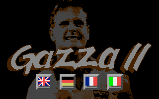 Gazza II (Amiga) screenshot: Language selection
