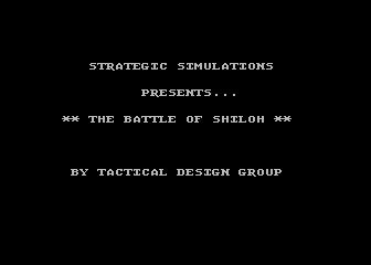 The Battle of Shiloh (Atari 8-bit) screenshot: Title screen 2