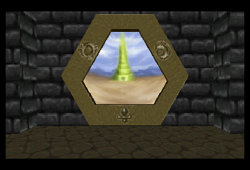 Shining the Holy Ark (SEGA Saturn) screenshot: Enrich Castle ~ By presenting the Three Sacred Treasures before the painting in the mural room, the group enters "the paintings of the ancient ones".