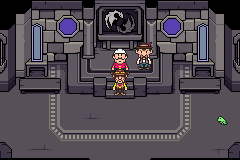 Mother 3 (Game Boy Advance) screenshot: A temple near the forest