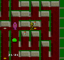 The Tower of Druaga (TurboGrafx-16) screenshot: At floor 5 you'll find... Chewbacca?