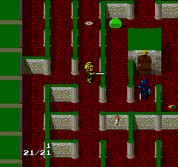 The Tower of Druaga (TurboGrafx-16) screenshot: At Floor 3, other knights show up.