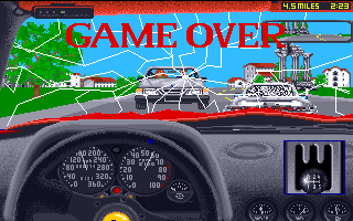 European Challenge (Amiga) screenshot: Game Over