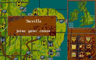 Kingmaker (Atari ST) screenshot: You gained a supporter