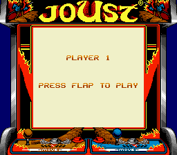 Arcade Classic 4: Defender/Joust (Game Boy) screenshot: Flap to play!
