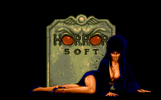 Elvira (Amiga) screenshot: Horrorsoft logo