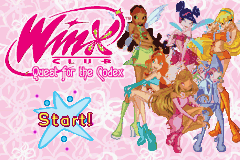 Winx Club: Quest for the Codex (Game Boy Advance) screenshot: Title screen