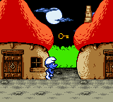 The Smurfs' Nightmare (Game Boy Color) screenshot: You should get the key to enter the house.