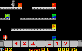 Robot Attack (Atari ST) screenshot: Got one robot!