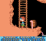 Rugrats: Time Travelers (Game Boy Color) screenshot: Make sure you don't hit the worm.