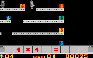 Robot Attack (Atari ST) screenshot: A new robot enters the level