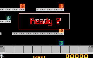 Robot Attack (Atari ST) screenshot: Time to start