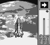 Lunar Lander (Game Boy) screenshot: You leave Earth for the moon