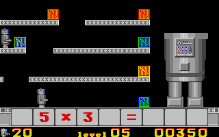 Robot Attack (Atari ST) screenshot: Robot construction under way