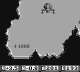 Lunar Lander (Game Boy) screenshot: Going down...