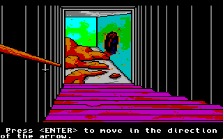 Manhunter 2: San Francisco (Amiga) screenshot: Going down some stairs.