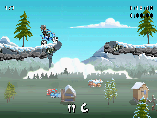 Turbo Grannies (Android) screenshot: Some platform jumping