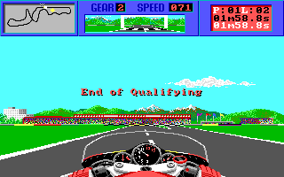 The Cycles: International Grand Prix Racing (Amiga) screenshot: End of Qualifying
