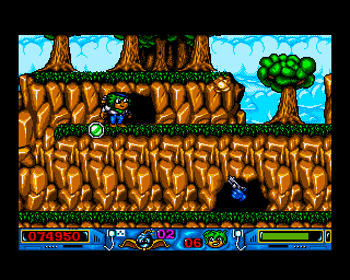 Videokid (Amiga) screenshot: This looks like the environment from <i>Joe and Mac</i>