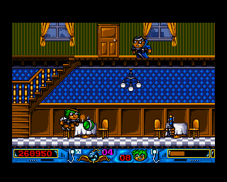 Videokid (Amiga) screenshot: Now we know what Billy's house looks like