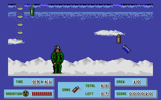 Rainbow Warrior (Atari ST) screenshot: Ahh, a hole in the ozone layer
