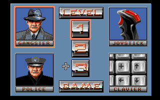 Chicago 90 (Amiga) screenshot: Main menu