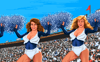 TV Sports: Football (Amiga) screenshot: Cheerleaders.