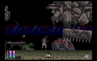 Shadow of the Beast III (Amiga) screenshot: One less monster to worry about!