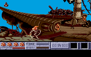 Ivanhoe (Atari ST) screenshot: The pirate ship