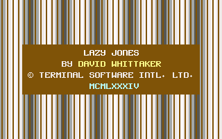 Lazy Jones (Commodore 64) screenshot: Loading screen
