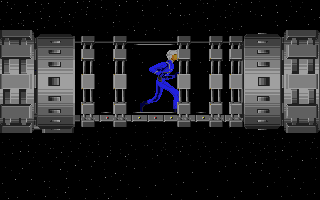 S.D.I. (Atari ST) screenshot: Running into the Russian Space Station.
