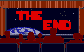 S.D.I. (Atari ST) screenshot: The End - I died and the movie is over.