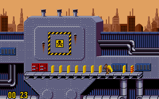 Push-Over (Atari ST) screenshot: Moving a brick
