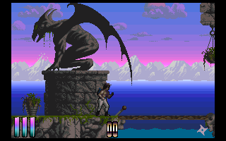 Shadow of the Beast III (Amiga) screenshot: The second level is the Fort Dourmoor.