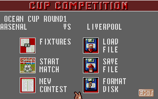 European Champions (Atari ST) screenshot: Cup competition screen