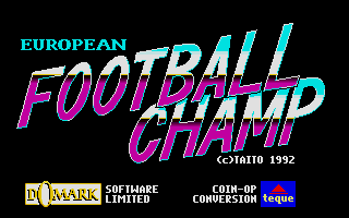 Euro Champ '92 (Atari ST) screenshot: Title screen