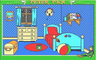 Peter Pan (Atari ST) screenshot: The bedroom
