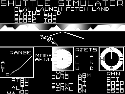 Shuttle Simulator (Dragon 32/64) screenshot: Going in for landing