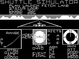 Shuttle Simulator (Dragon 32/64) screenshot: Down safely