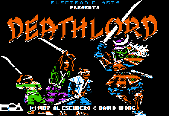 Deathlord (Apple II) screenshot: Title screen